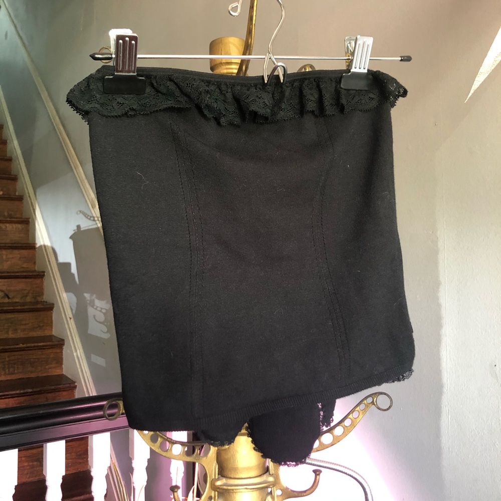 Red by Valentino Black Strapless Croptop